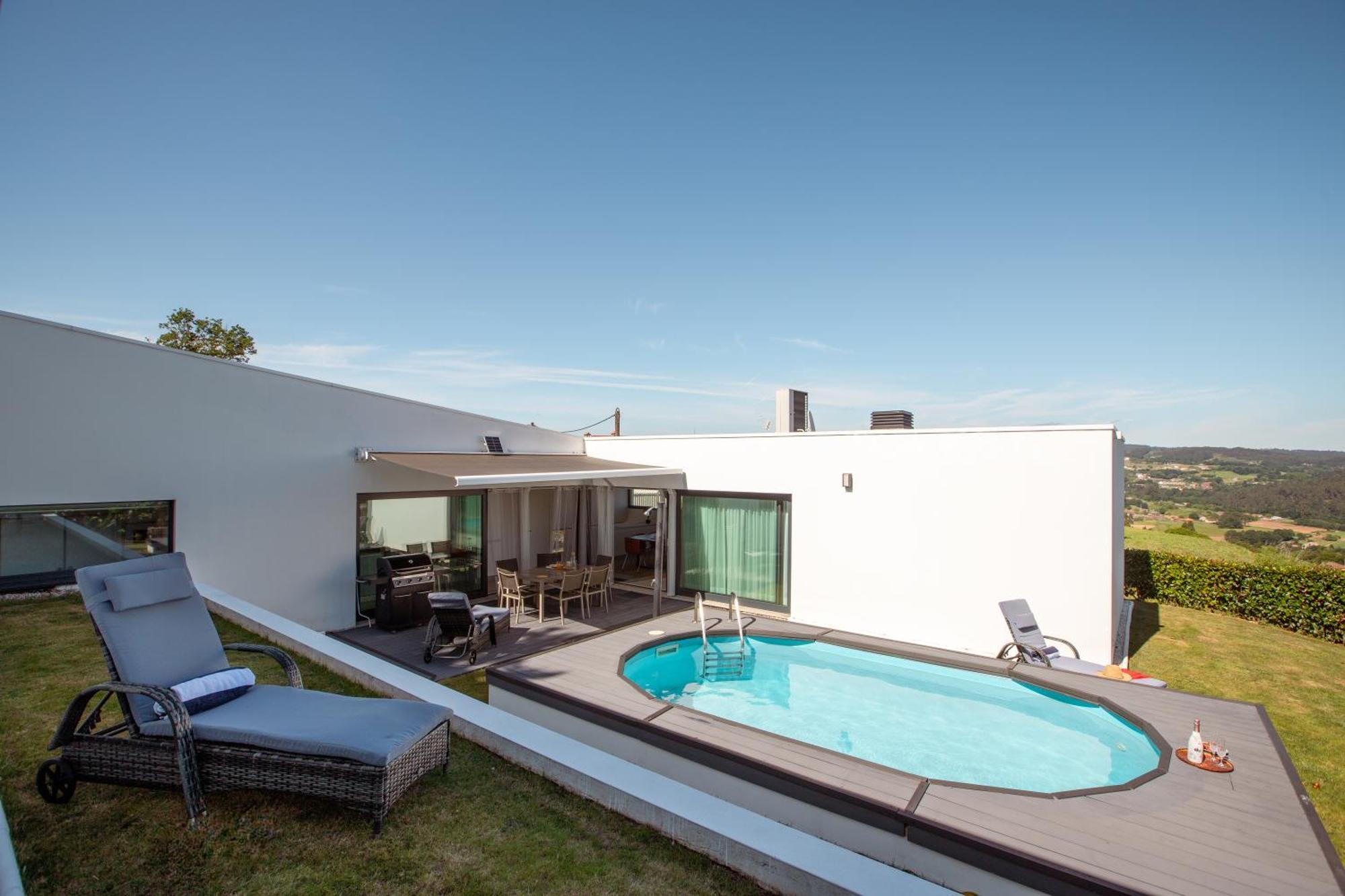 Villa Con Piscina Y Jardin, Santiago De Compostela Teo Bagian luar foto
