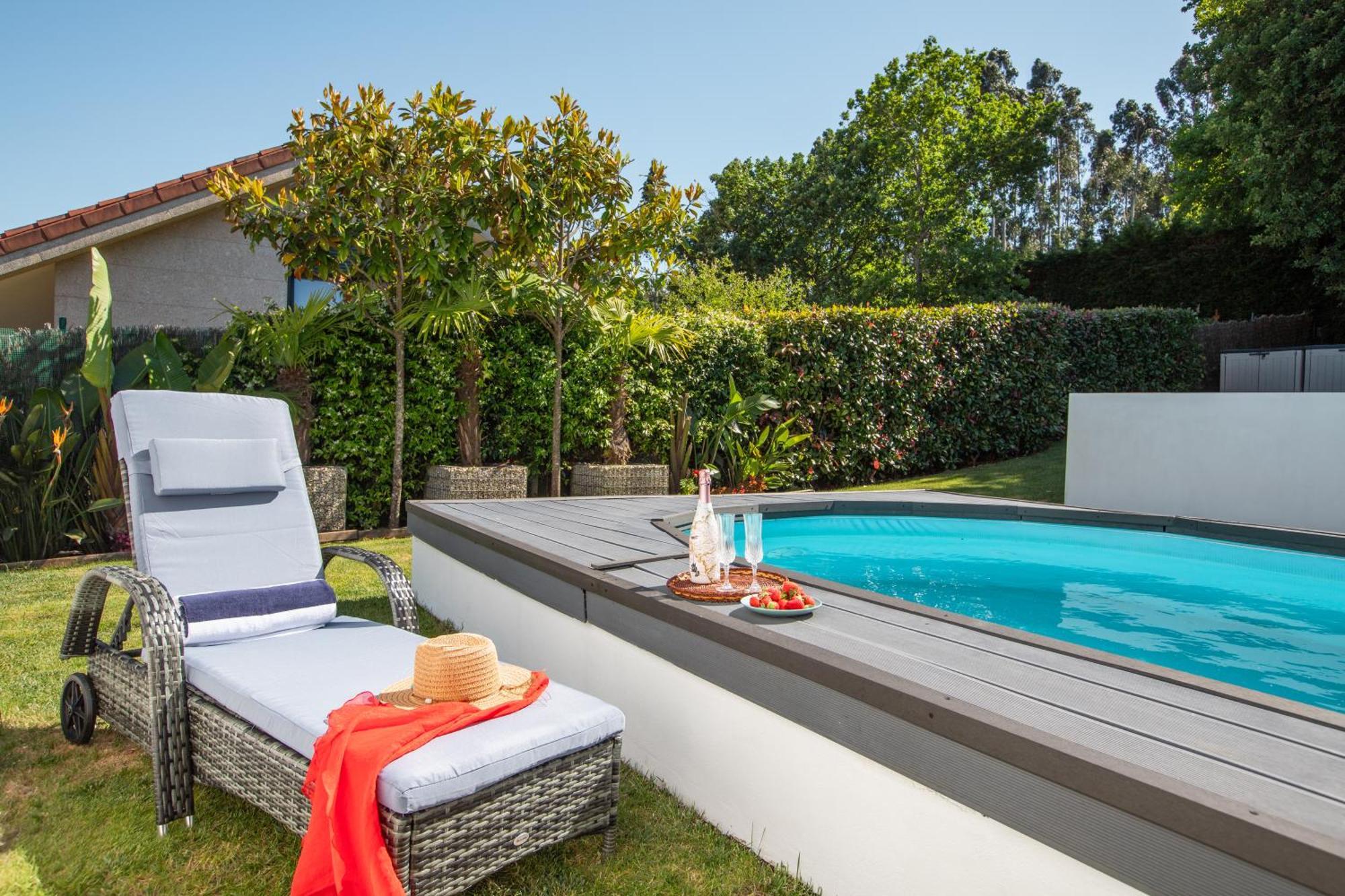 Villa Con Piscina Y Jardin, Santiago De Compostela Teo Bagian luar foto